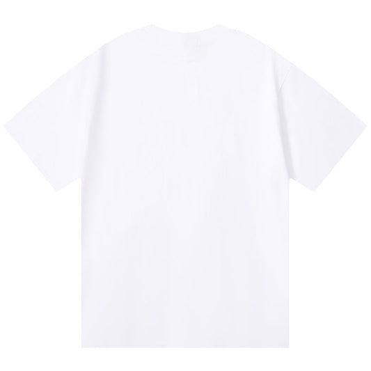 Purple Brand Logo Pattern Print T-Shirt