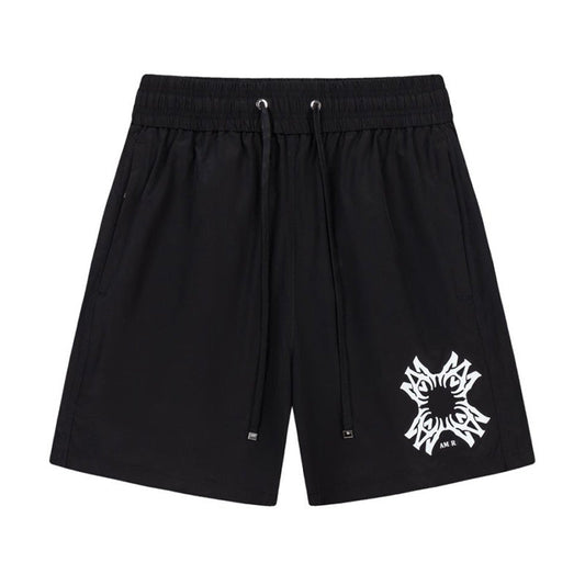 AMRI Straight-Leg Mid-Length Logo-Print Swim Shorts